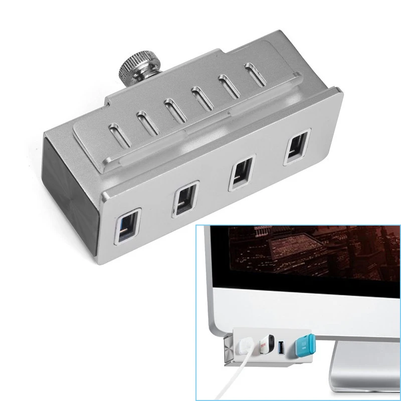 High Speed USB 3.0 Hub Aluminum Alloy 4 Ports USB Hub Adapter Splitter