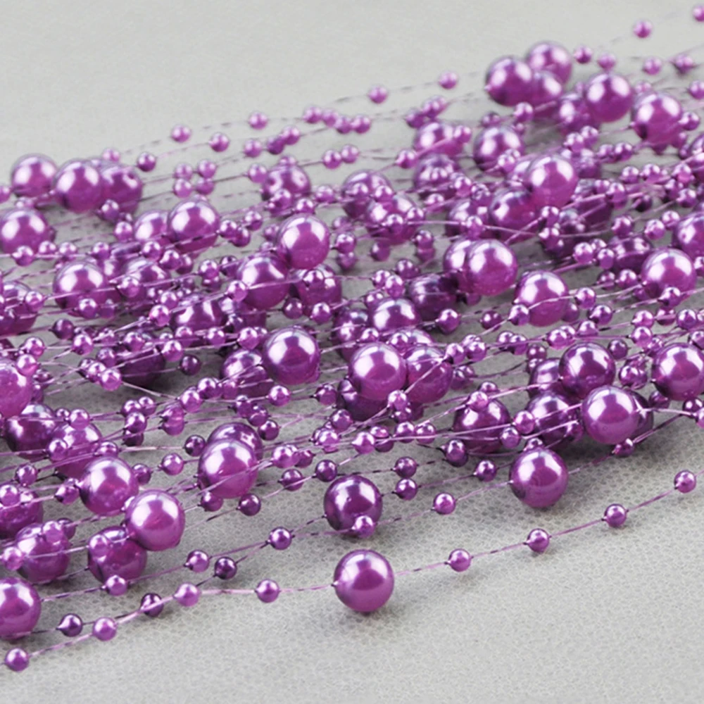 Party Decorations Fishing Line Artificial Pearls Beads Chain String Garland Flowers 5 Meters DIY Wedding Supply