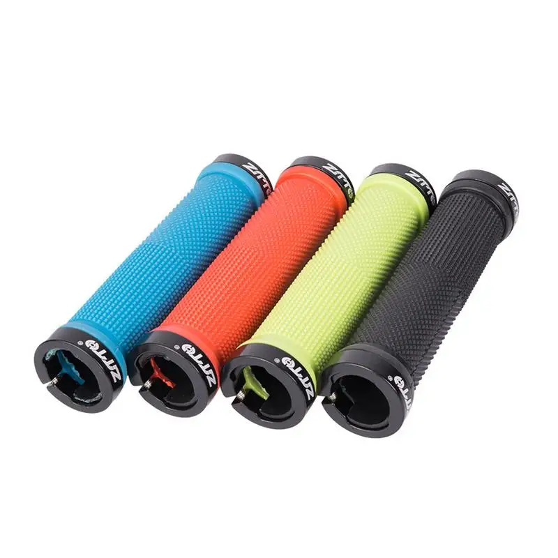 

1 Pair Silicone Gel Durable Shock-Proof Anti-Slip Lock Grips Ergonomics Design Handle Grips for MTB Bike Folding Bicycle