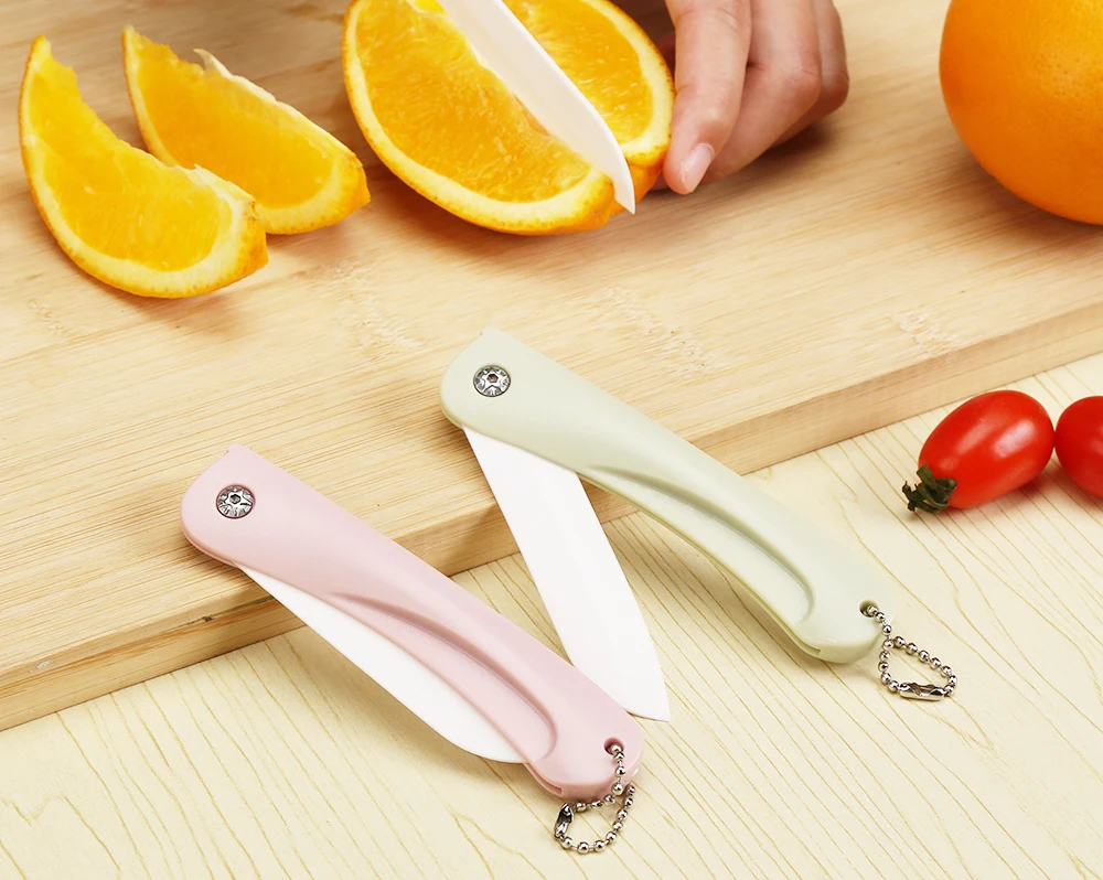 Антиоксидантный складной карманный нож для очистки овощей 3 дюйма Керамический нож для овощей и фруктов нож для кемпинга резка-Пилинг кухонный инструмент гаджет