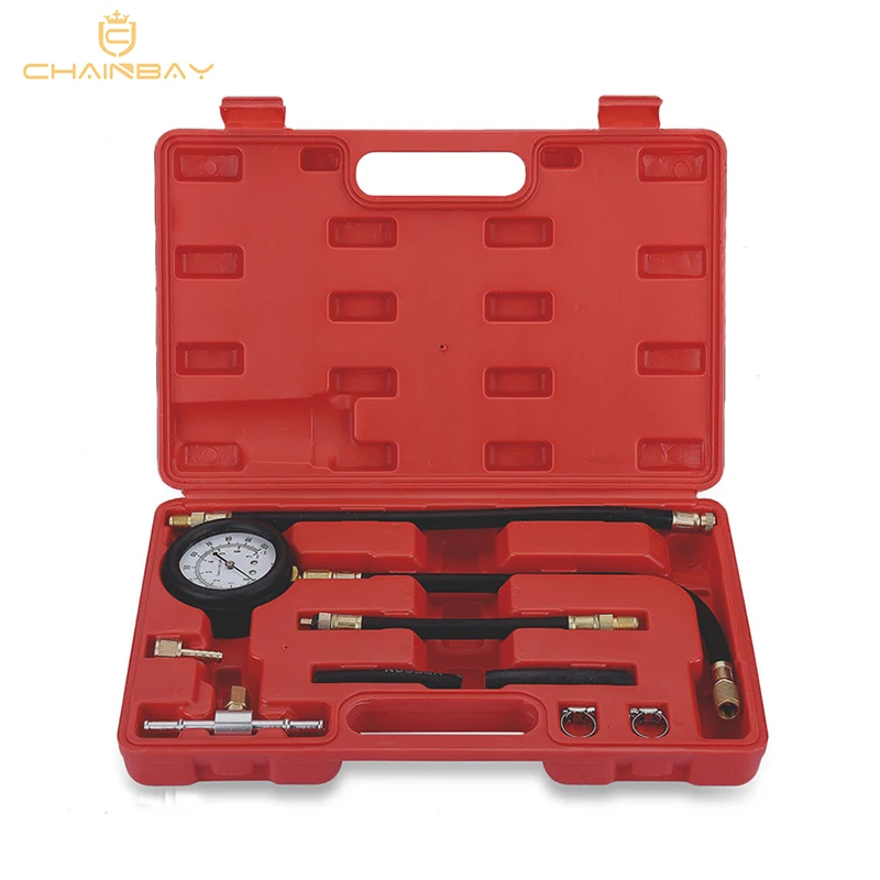 Auto Fuel Injection Pump Pressure Tester Kit Car Petrol Gas Engine