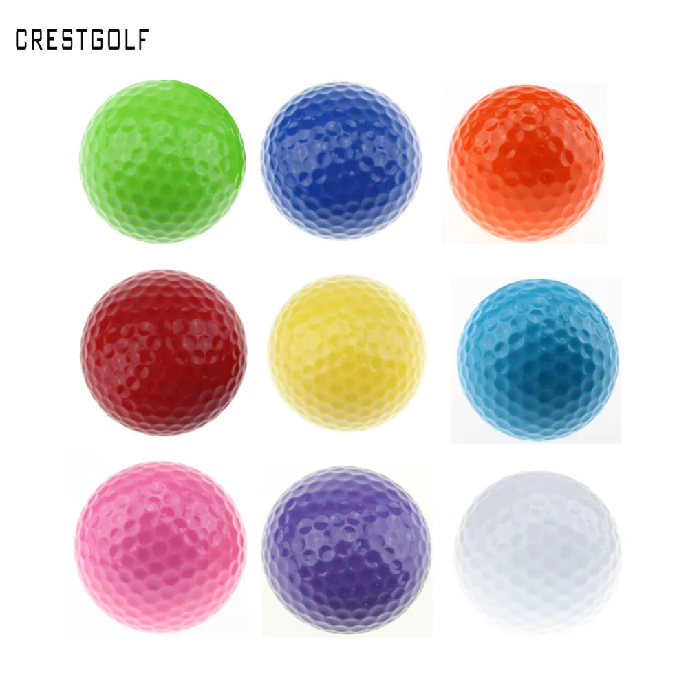 CRESTGOLF 6pcs Per pack Assorted Color Mini Golf Balls Colorful Golf Practice Balls Training