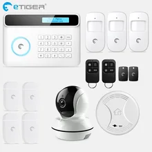 eTIGER GSM/PSTN Wireless & Wired Alarm System 8 x Door/window sensor Andriod/IOS for Home/Office/Factory