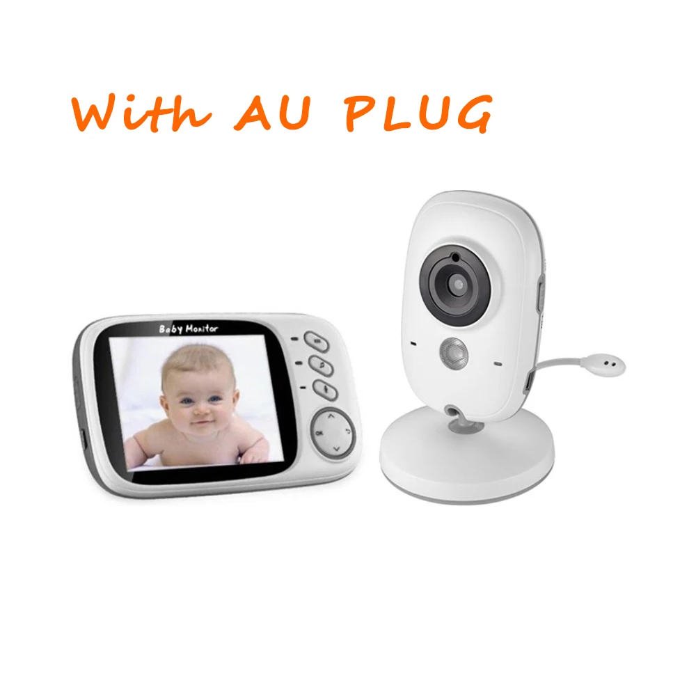 Радионяня 2,4G беспроводной ЖК-дисплей 2 способа аудио разговора ночного видения Видео няня камера наблюдения безопасности Детская камера няня VB603 - Цвет: AU Plug