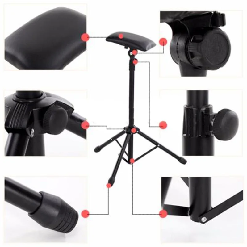 1pc Portable Tattoo Arm Leg Rest Black Adjustable Tattoo Tripod Stand For Home Tattoo Accessories