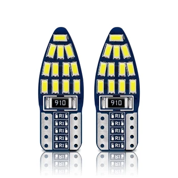 

2PCS Car LED Light Bulb T10 LED W5W 194 12V 3014 24 SMD Auto Interior Dome Reading Lamp Parking Lights Trunk License Plate Bulbs
