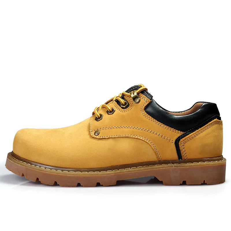 

2018 spring and summer new men's shoes head layer leather round head tooling shoes leather casual shoes men