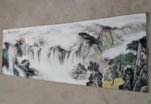 180x60 см/китайская шелковая вышивка пейзажная живопись-красивый китайский пейзаж № 2 - изображение
