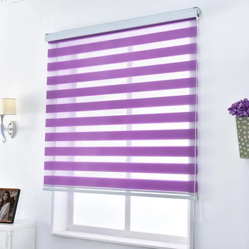 Zebra Blinds 100Polyester in Purple Translucent Window Curtains Custom