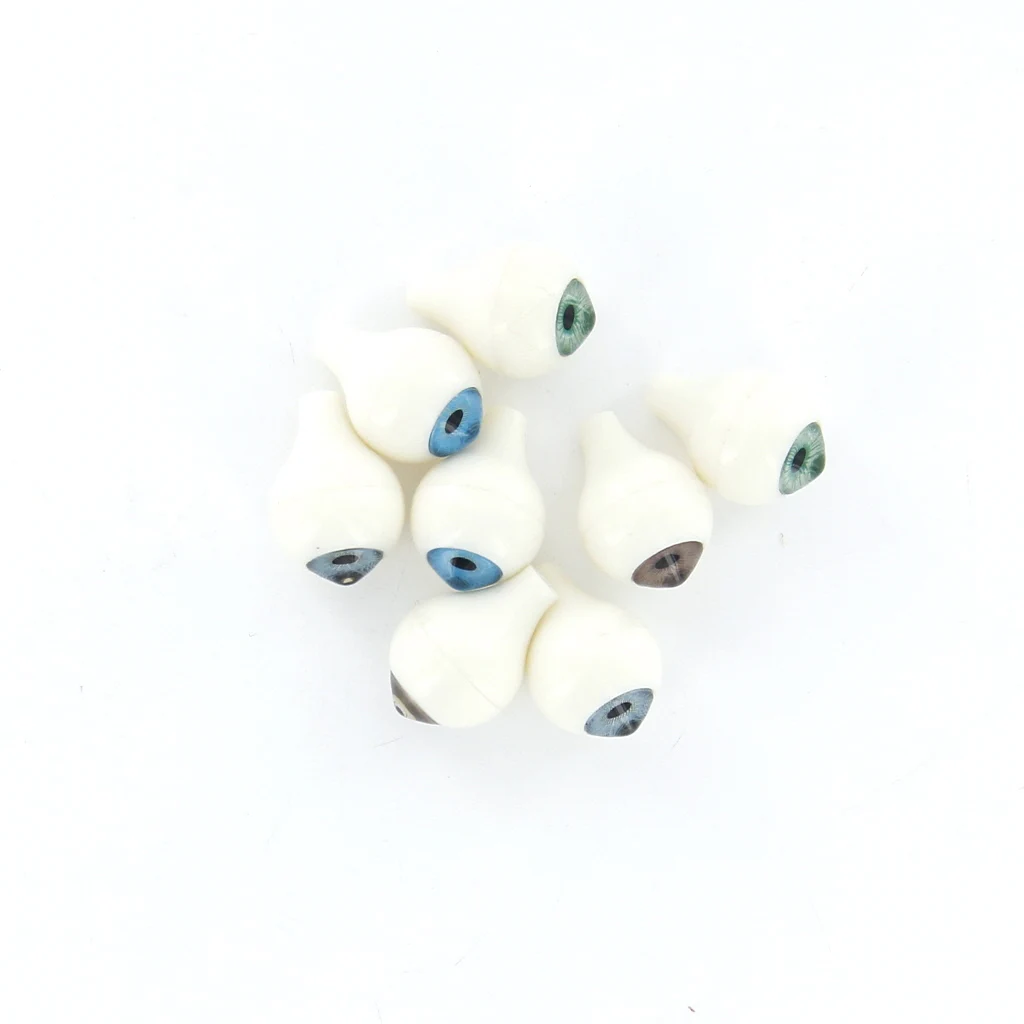 8pcs 14mm Round Acrylic Doll Eyes Eyeballs For Porcelain Vinyl Doll Holloween Mask