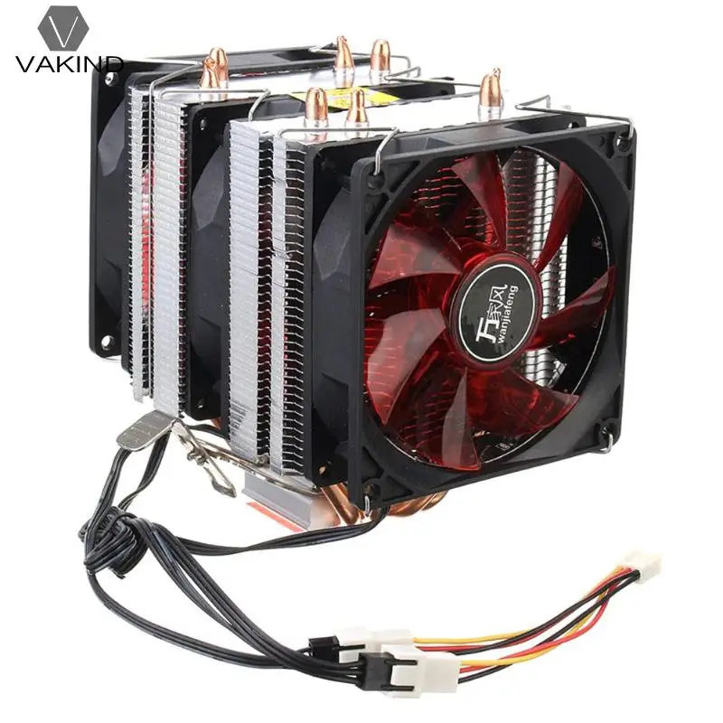 

2000 r/min Copper Pipe Cooling System 140x22x90mm Three CPU Cooler Fan Aluminum Heatsink for Intel/AMD