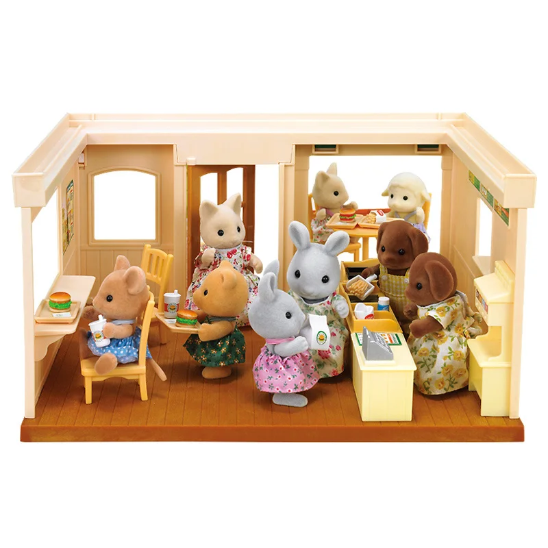 Sylvanian Families кукольный домик игровой набор сцены аксессуары фрукты конфеты вагон игрушка магазин без фигурок - Цвет: 18608