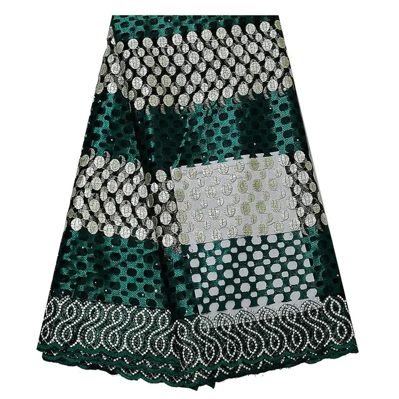 Green lace fabric
