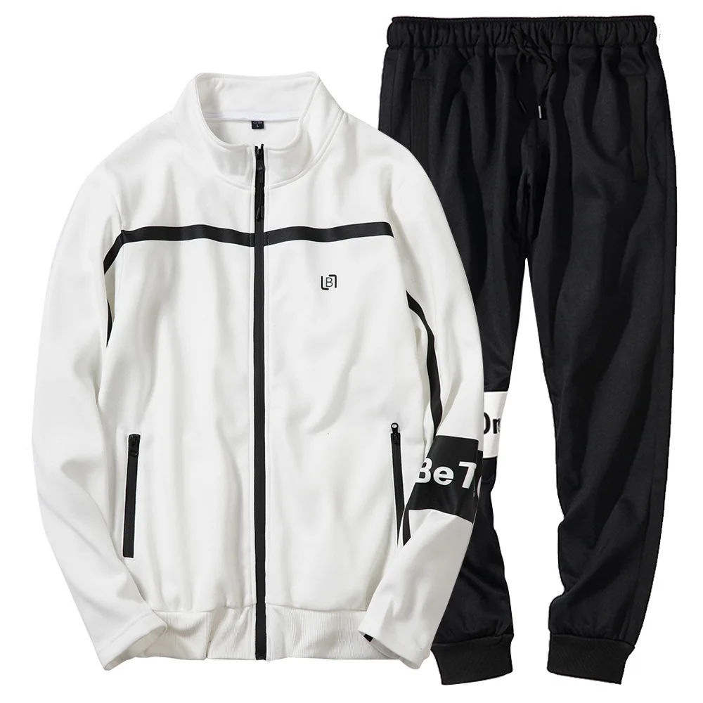 

2 Pcs Set New Clothes Men Sets Fashion Brand Track Suit Sporting Sweatshirt Sweatpants Mens Clothing Men TrackSuit Men Soft Slim
