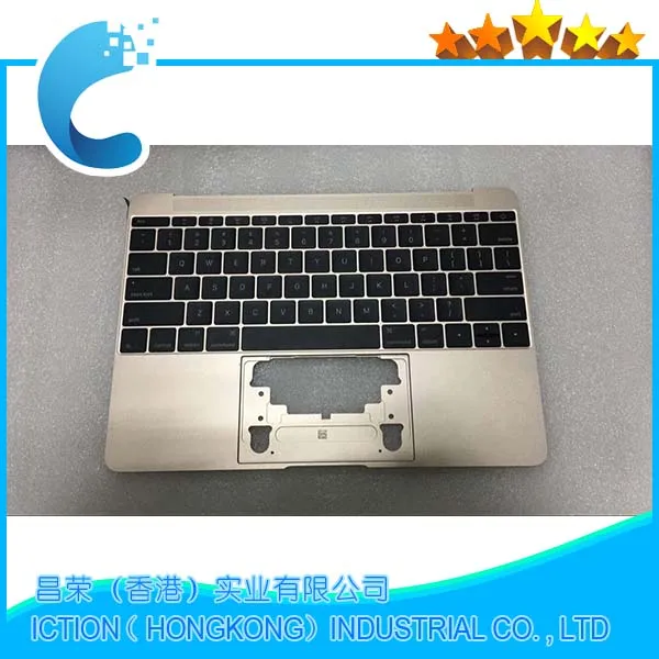 

Original Gold Color For Macbook Pro Retina 12" A1534 Topcase With US Keyboard Upper Top Case US Layout 2016 Years