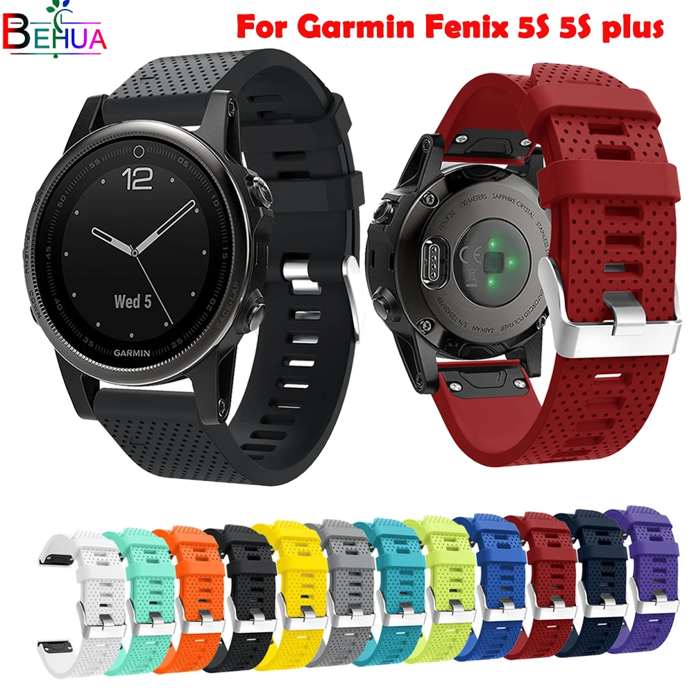 20mm Sport Watchband For Garmin Fenix 5S 5Splus 6S 7S Smartwatch Replacement Quick Release Silicone Strap WristStrap Accessories heroiand 26mm replacement silicone quick release watchband strap for garmin fenix 5x 6x garmin fenix 3 3 hr watchband easyfit