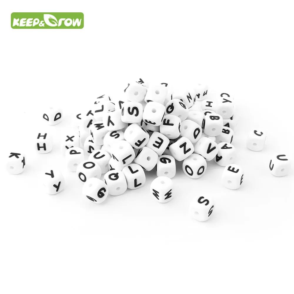 

10Pc BPA Free Letter Silicone Beads Baby Teether Bead A-Z Alphabet Beads For Personalized Name DIY Teething Necklace Mordedor