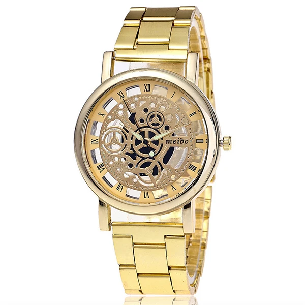 

MEIBO Women Fashion Hollow Out Watch Casual Bracelet Quartz Watch Clock 2066 gold