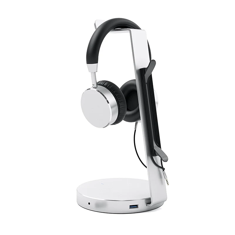Hagicis Hub Usb 30 Hub 3 puertos Spillter auriculares soporte para auriculares línea de bobinado Hu