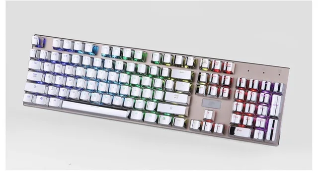 Серебристый FFFAS механическая клавиатура keycap PBT набор модификаторов keycap Cherry mx switch TKL 87 104 клавишная клавиша - Цвет: Серебристый