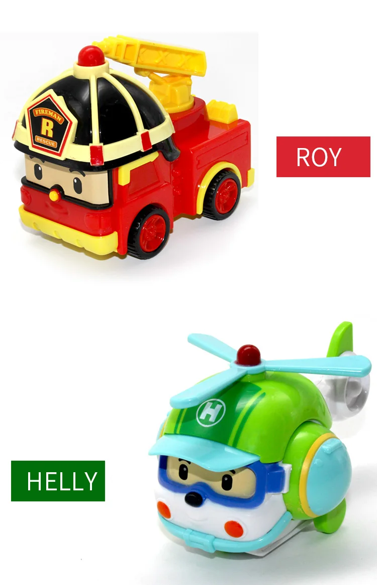 4 шт. Мальчик Poli RoboCar Poli инерционная машина Корея детские игрушки трансформация Аниме Фигурки игрушки для детей Playmobil
