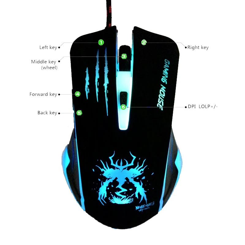 Бренд Snigir Проводная 6 кнопок USB игровая мышь для ноутбука sem fio gamer оптический