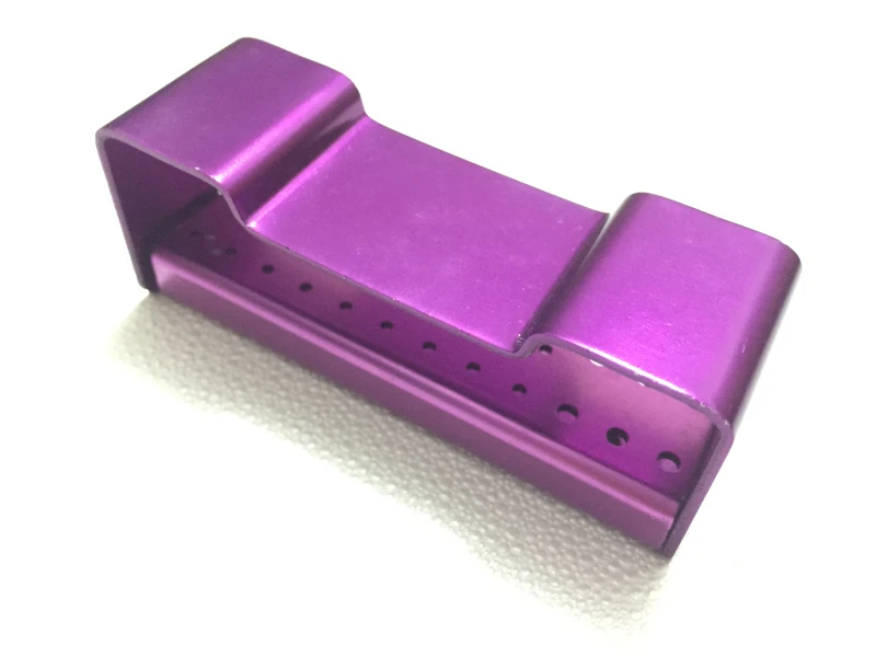

1 pc 26 Holes Dental Opening bur Block Autoclavable Disinfection Box B034 purple