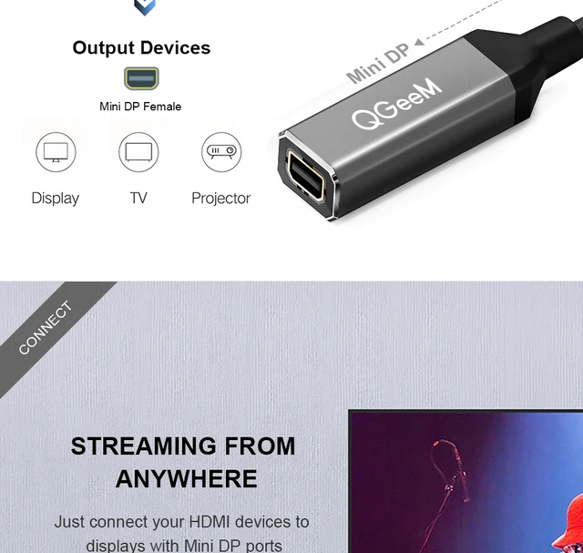 Cavo Adattatore HDMI To Mini DisplayPort 4K | Maschio-Femmina | Per Monitor E PC - Foto 7