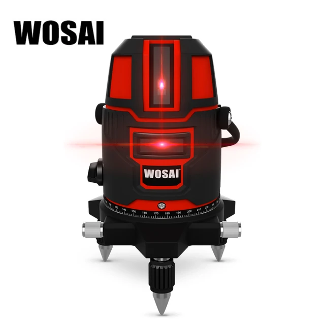 Best Price WOSAI Super Red Laser 360 Degrees Rotary Level 5 Lines 6 Points Outdoor 635nm Corss Line Lazer Level Points Level Tilt Function Best Price WOSAI Super Red Laser 360 Degrees Rotary Level 5 Lines 6 Points Outdoor 635nm Corss Line Lazer Level Points Level Tilt Function