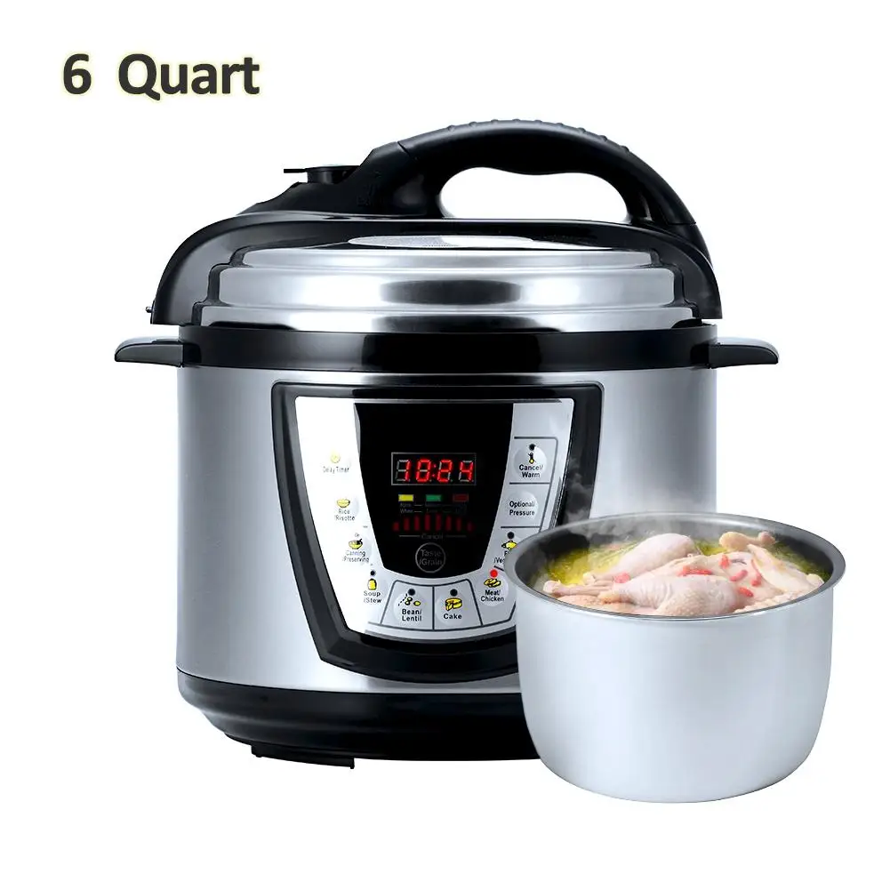 

Aucma 8-in-1 Multi-Use Electric Pressure Cooker 6Qt Intelligent Household Electric Pressure Cooker Cooking Fast Rice Cooker