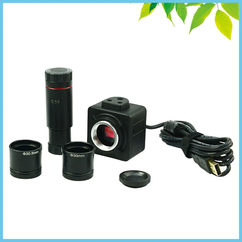 5MP Industrial Electronic Eyepiece Digital USB CMOS Video Camera with 0.5X C-Mount for Biological Stereo Microscope