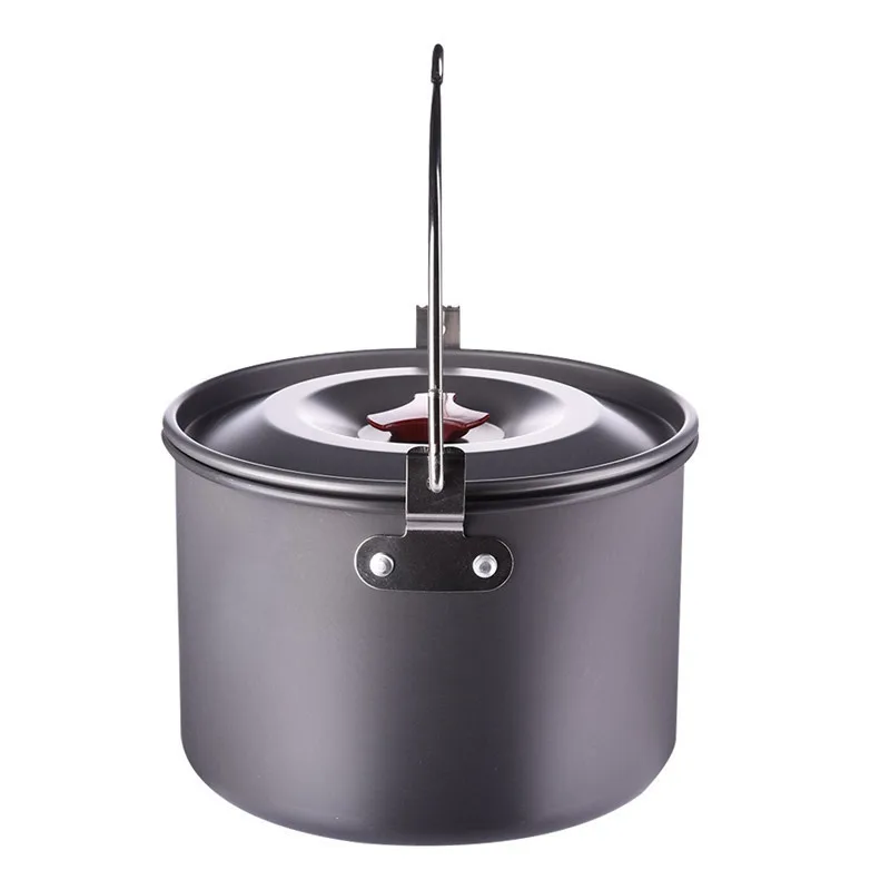 5l ollas Sartenes acampar al aire libre Utensilios de cocina colgante picnic pot pan aleación de aluminio estufa de camping herramienta