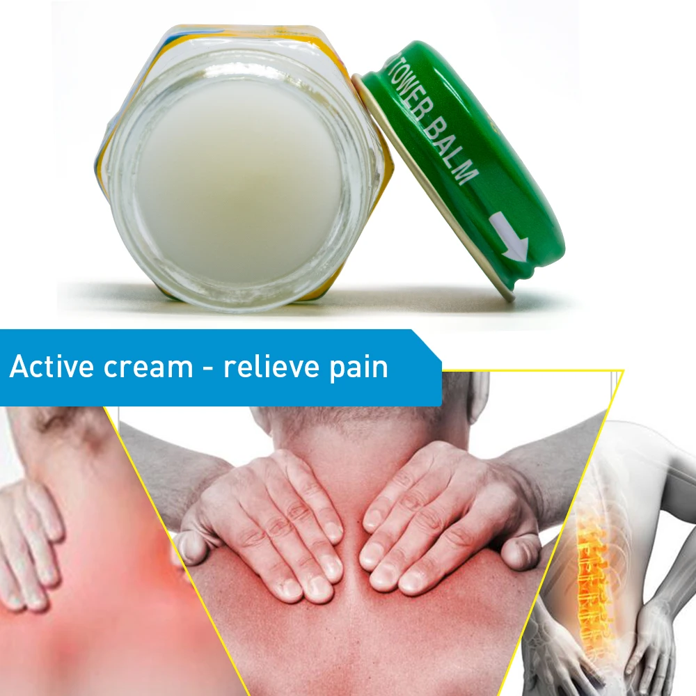 10g Vietnam Gold Tower Balm Tiger Balm Active Cream Muscle Aches Extra Strength Pain Relieving Arthritis Joint Pain P0005