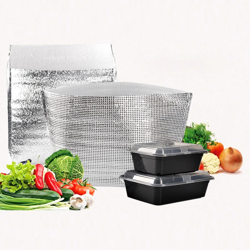 Big Capacity Insulated Takeout Packing Bags Aluminum Foil Insulation
