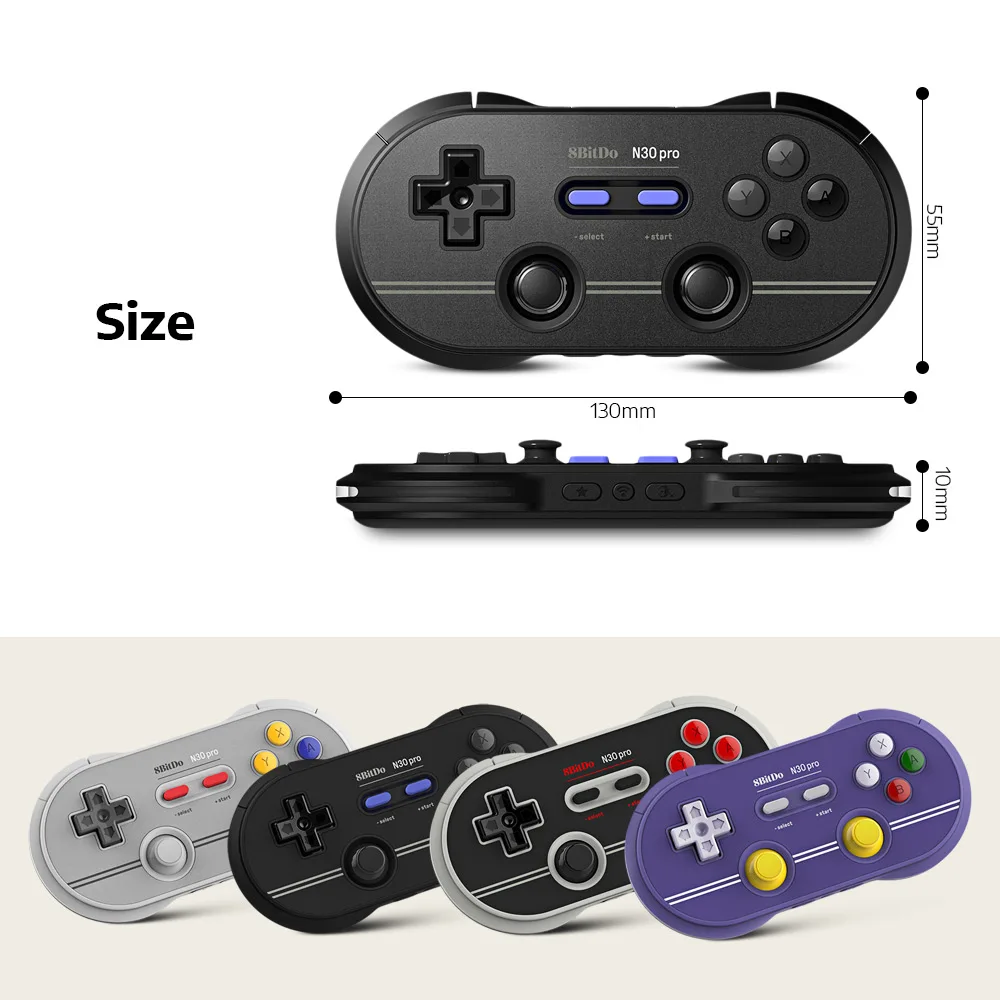 8BitDo N30 Pro2 Bluetooth геймпад беспроводной контроллер вибрации проводной джойстик для переключения пара Android MacOS паровой выключатель