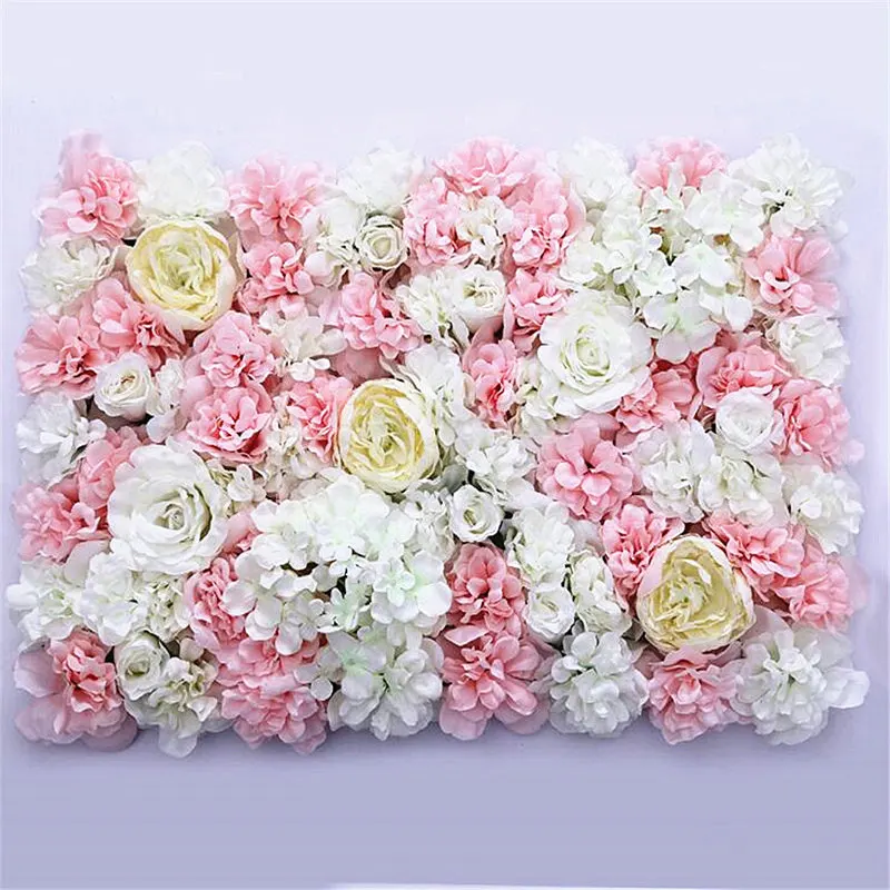 

40x60cm Artificial Flower wall decoration Road Lead floral fake Hydrangea Peony Rose Flower for Wedding Arch decor flores wreath