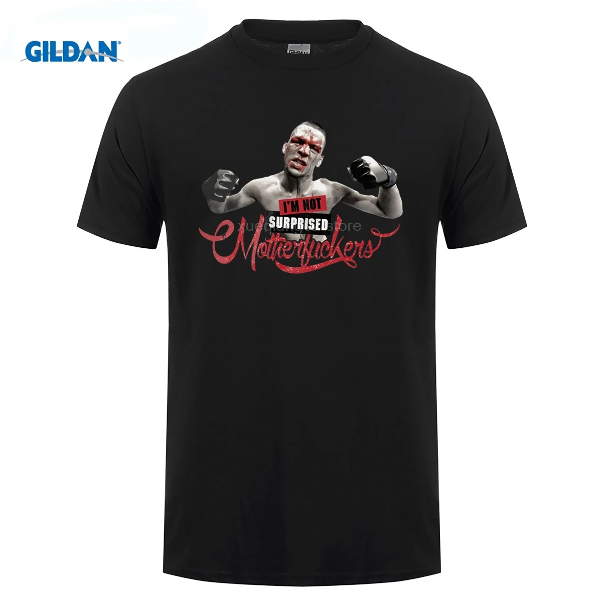 

New Nate Diaz I'm Not Surprise Short Sleeve White Men's T-Shirt
