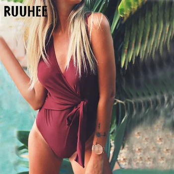 

RUUHEE Sexy One Piece Swimsuit 2019 Swimwear Women Bodysuit Bathing Suit Swimming Suit Summer Beachwear Bikini Set Monokini