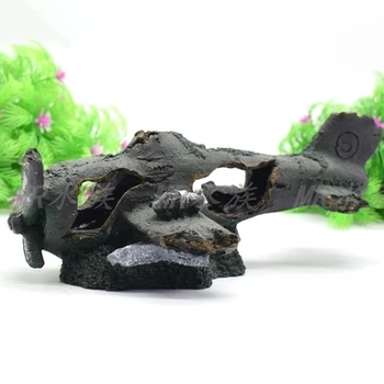 

Aquarium Landscape Creative aircraft wreckage simulation resin crafts aquarium decoration Ornaments shrimp hiding