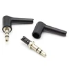 Tapón para auricular jack estéreo de 3,5mm, conector adaptador de enchufe de conectores de Audio, 3, 4 pole, 3,5, niquelado, 90 grados, negro y blanco, 10 Uds. ► Foto 3/6
