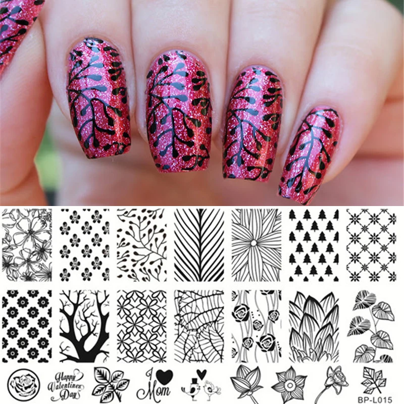 

Forest Pattern Nail Art Stamp Template 12.5 x 6.5cm BORN PRETTY Trees Stamping Image Plate BP-L015