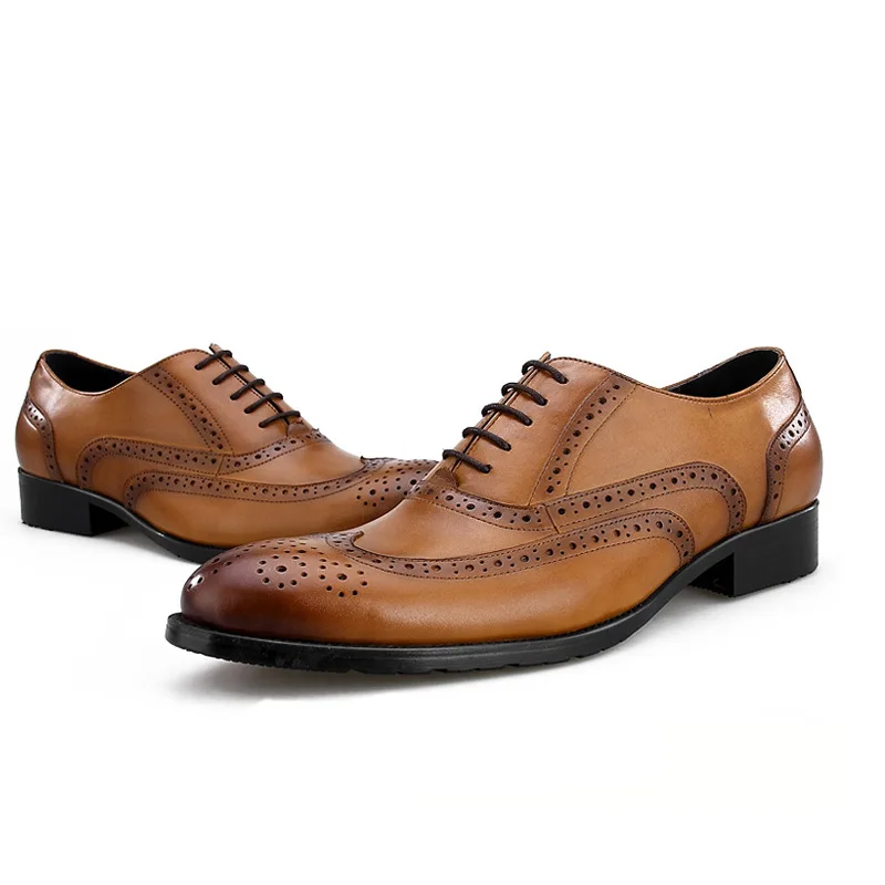 

Spring and summer new men, Old English, Bullock, carved leather shoes, men's single shoes.