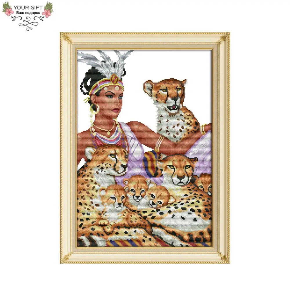 Joy Sunday Beauty And The Beast Home Decoration R968 14ct 11ct Counted