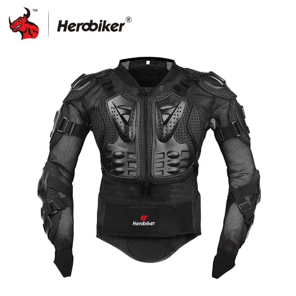 HEROBIKER мотоциклетная Броня Защитная куртка+ шестерни Короткие штаны+ Защитные мотоциклетные Наколенники Защита мотоцикла