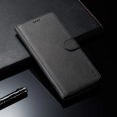 Кожаный чехол для samsung Galaxy Note 10, 9, 8 Plus, чехол для Galaxy Note9, Note8, Note10 Plus, Магнитный кошелек, флип-чехол s - Цвет: Черный