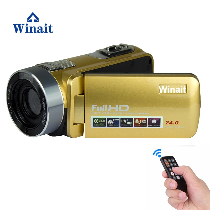 

Winait 2017 Night Vision Digital Video Camear Full Hd 1080p With Remoter Control 24mp Digital Camcorder Free Shipping