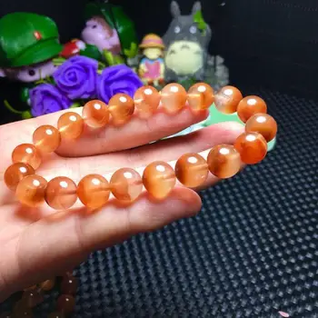 

FREE SHIPPING Natural Red Rabbit Hair Rutilated Quartz Crystal Beads Bracelet 10-9mm AAA