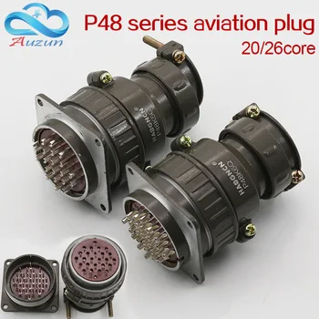 

Aviation plug socket round connector P48 series 20/26core diameter 48MM