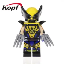 50 шт. собрать супер героев Wenger Росомаха модель Человек-паук флэш Бэтмен строительные блоки для лучших игрушек Детский подарок PG1594