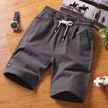 Летние однотонные повседневные шорты мужские карго шорты плюс размер 4XL Летние Повседневные Шорты мужские Бермуды для пляжа